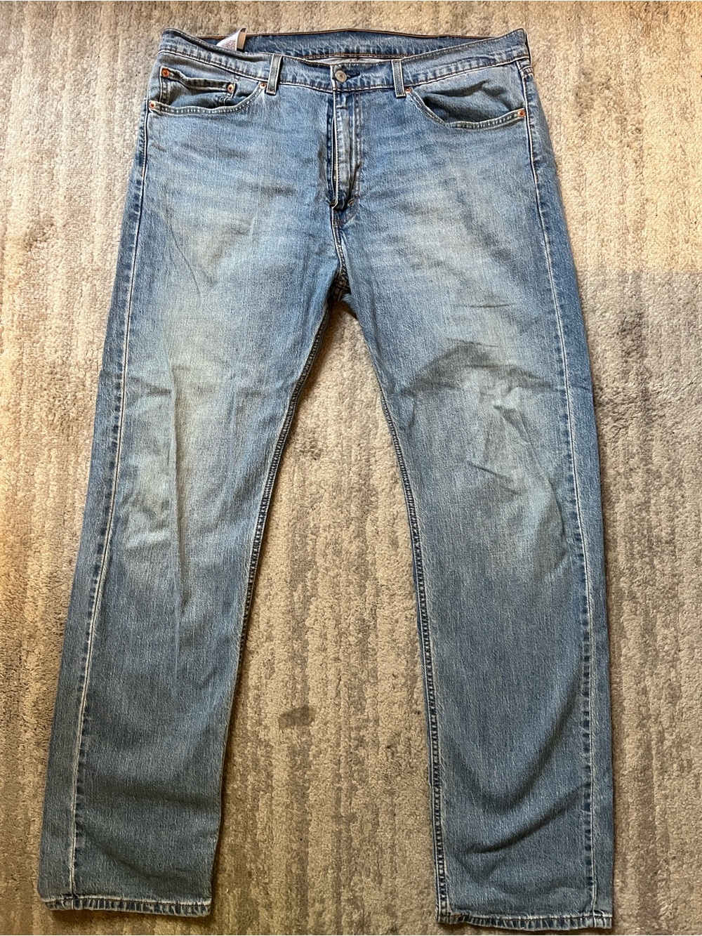 Levi's Men's Light Blue Straight Leg Jeans with Signature Patch W38xL34